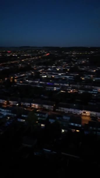 Nagranie Luton City Zachodzie Słońca Nagranie Zostało Zrobione Kamerą Drona — Wideo stockowe