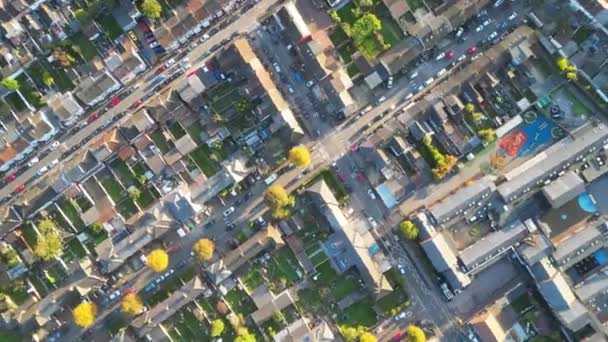 Zeitraffer Aufnahmen Von Luton City Zur Tageszeit Aufnahmen Mit Drohnen — Stockvideo