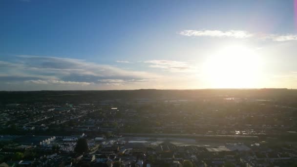 High Angle Footage Luton City Daytime Footage Captured Drone Camera — Stock Video