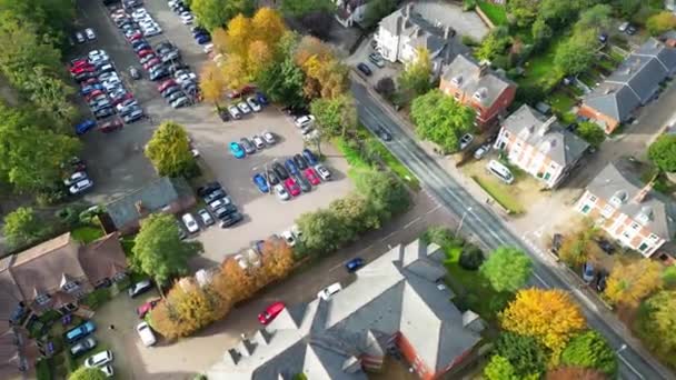 Lakókörzet Időkiesése Anglia Hitchen City Jében Felvétel Drón Kamerájával Készült — Stock videók