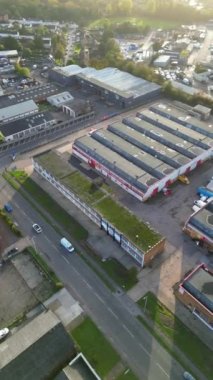 Zaman Hızı Otostop Kasabası İngiltere. Bulutlu 28 Ekim 2023 'te İHA' nın Kamerasıyla yakalanmış.