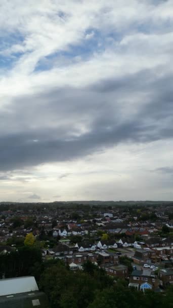 Aerial View British Industrial Estate Hitchin Inggris Ditangkap Dengan Kamera — Stok Video