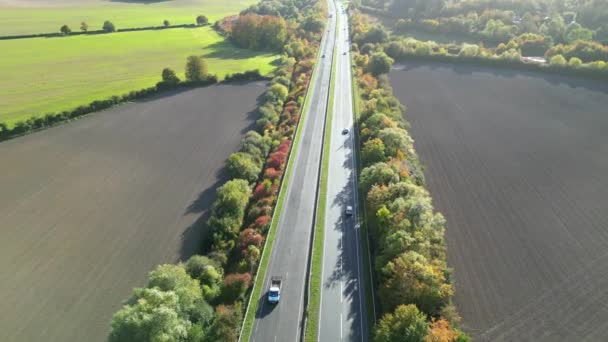 Aerial View Most Beautiful Countryside Landscape Bedfordshire England Egyesült Királyság — Stock videók