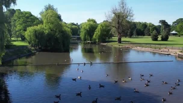 High Angle View Wardown Public Park Och Luton City England — Stockvideo