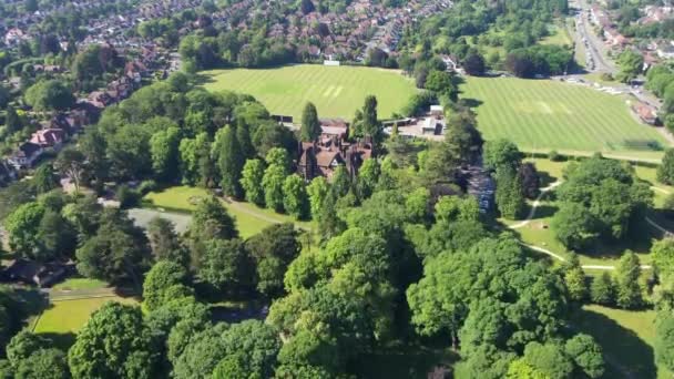 High Angle View Van Wardown Public Park Luton City England — Stockvideo
