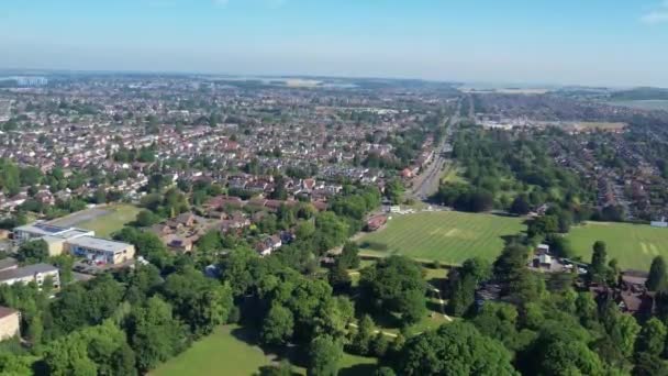 Wardown Halk Parkı Ngiltere Nin Luton Şehri Yüksek Açılı Manzarası — Stok video