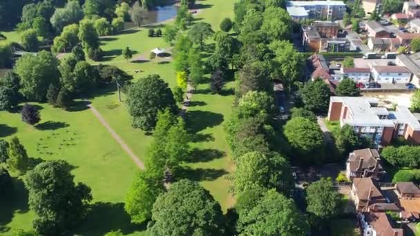 High Angle View Wardown Public Park Και Luton City England — Αρχείο Βίντεο