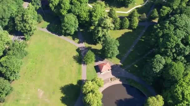 Wardown Halk Parkı Ngiltere Nin Luton Şehri Yüksek Açılı Manzarası — Stok video