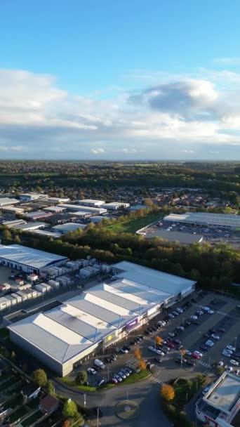 Vista Aérea Central Luton City England Reino Unido Capturado Durante — Vídeo de Stock