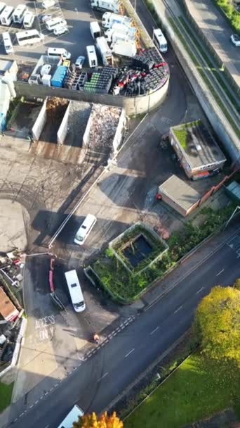 Luftaufnahme Von Central Luton City England Vereinigtes Königreich Aufgenommen Bei — Stockvideo