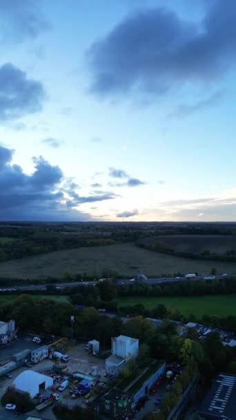 Luftaufnahme Von Central Luton City England Vereinigtes Königreich Aufgenommen Bei — Stockvideo