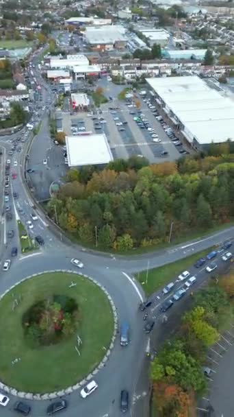 Filmato Time Lapse Luton City Durante Tramonto Catturato Con Drone — Video Stock