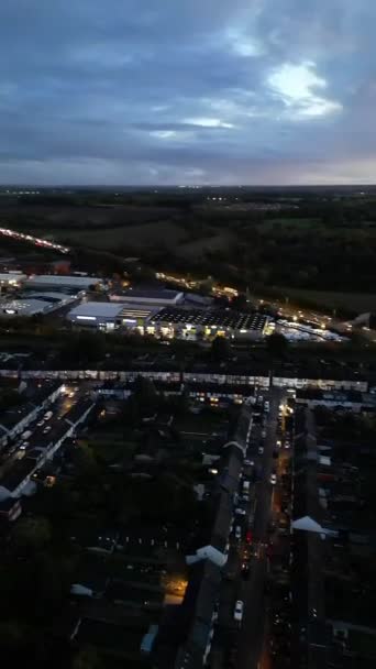 Air View Central Luton City England United Kingdom Footage Captured — стоковое видео