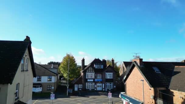 High Angle Beautiful Footage North Luton Leagrave Town England Sunny — Stock video