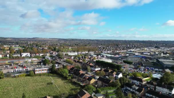 High Angle Beautiful Footage North Luton Leagrave Town England Sunny — Vídeo de Stock