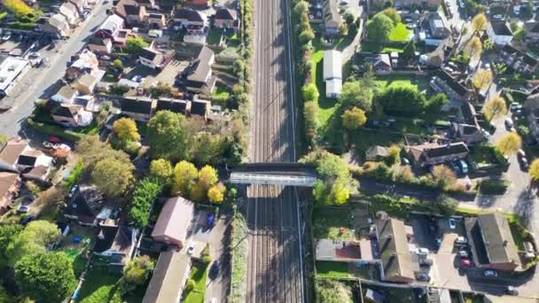 High Angle Beautiful Nagranie North Luton Leagrave Town Anglii Podczas — Wideo stockowe