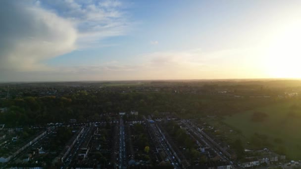 England Luton 4Th November 2023 Aerial Footage Bury Park Residential — Stock Video