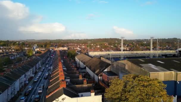England Luton November 2023 Luftaufnahmen Der Bury Park Residential Homes — Stockvideo