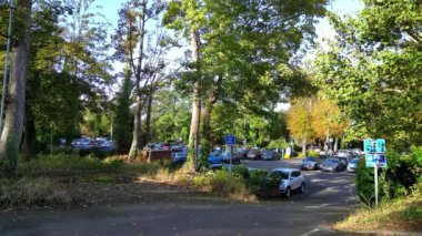 İngiltere 'nin Bulutlu Gününde Hitchin Town' un Hava Görüntüsü. 28 Ekim 2023 'te Drone' un Kamerası ile yakalanmış.