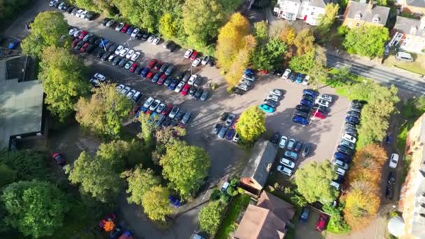 Aerial View Hitchin Town Cloudy Day Anglia Drone Kamerájával Rögzítve — Stock videók