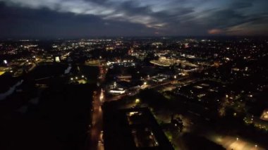 Southampton, İngiltere, Birleşik Krallık - 21 Şubat 2023: Geceleyin Southampton City 'nin Zaman aşımı manzarası