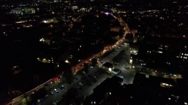 Southampton, İngiltere, Birleşik Krallık - 21 Şubat 2023: Geceleyin Southampton City 'nin Zaman aşımı manzarası