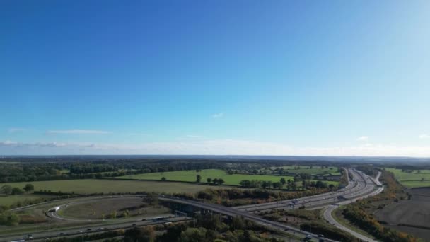 Imágenes Aéreas Ciudad Británica Hemel Hempstead Inglaterra Vista Cámara Del — Vídeo de stock