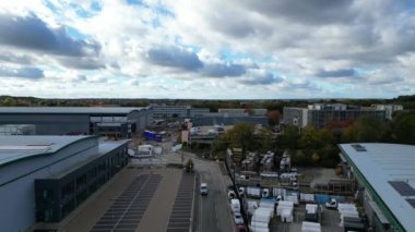 İngiliz Hemel Hempstead Kasabasının Hava Görüntüsü, İngiltere, Drone 's Camera View