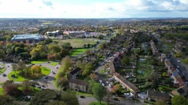 İngiliz Hemel Hempstead Kasabasının Hava Görüntüsü, İngiltere, Drone 's Camera View