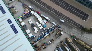 İngiliz Hemel Hempstead Kasabasının Hava Görüntüsü, İngiltere, Drone 's Camera View