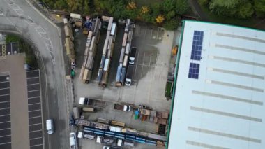İngiliz Hemel Hempstead Kasabasının Hava Görüntüsü, İngiltere, Drone 's Camera View