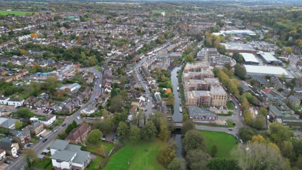 Inggris Aerial Footage British Hemel Hempstead Town Inggris Drone Camera — Stok Video