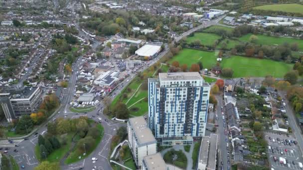Aerial Footage British Hemel Hempstead Town England Drone Camera View — Stock video