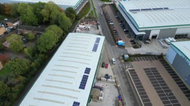 İngiliz Hemel Hempstead Kasabasının Hava Görüntüsü, İngiltere, Drone 's Camera View