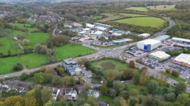 İngiliz Hemel Hempstead Kasabasının Hava Görüntüsü, İngiltere, Drone 's Camera View