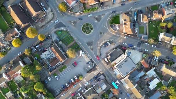 High Angle Footage Von Luton City Aufnahmen Mit Drohnen Kamera — Stockvideo