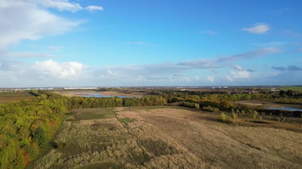 Luftaufnahme Der Schönsten Landschaft Von Bedfordshire England Vereinigtes Königreich Aufnahmen — Stockvideo