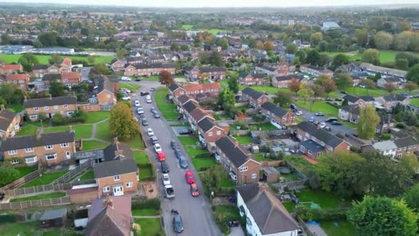 Letecké Záběry Obytných Čtvrtí Central Hitchin Town England Velká Británie — Stock video
