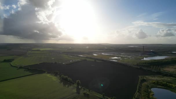 Luchtfoto Van Mooiste Landschap Van Bedfordshire Engeland Verenigd Koninkrijk Beelden — Stockvideo