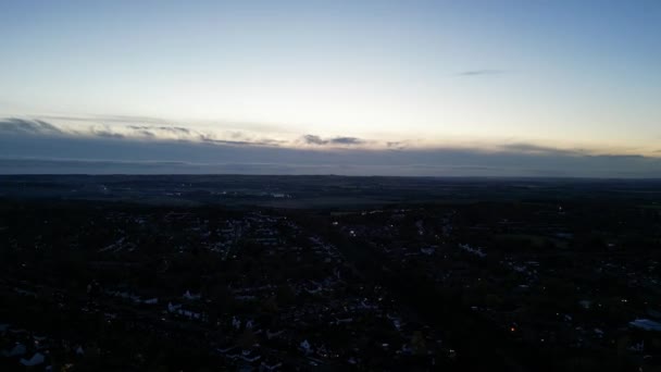 Most Beautiful High Angle Footage Illuminated Letchworth Garden City England — Vídeo de Stock