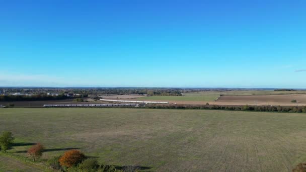 Flygbilder Från Countryside Landscape Letchworth Garden City England Filmen Tagen — Stockvideo