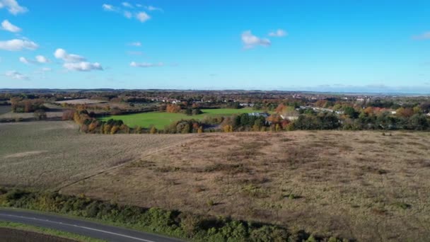 Aerial Footage Countryside Landscape Letchworth Garden City England Footage Captured — Stock Video