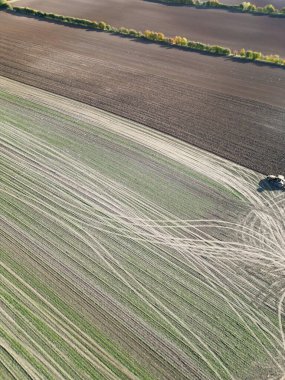 İngiltere 'nin Letchworth Garden City kırsal kesiminin yüksek açılı görüntüleri. Görüntü İHA 'nın Kamerasıyla 11 Kasım 2023' te çekildi.