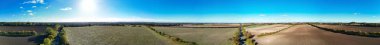 İngiltere 'deki Letchworth Garden City' nin İngiliz Kırsal Bölgesi 'nin En Güzel Yüksek Açılı Panoramik Manzarası. Görüntü İHA 'nın kamerasıyla 11 Kasım 2023' te çekildi.