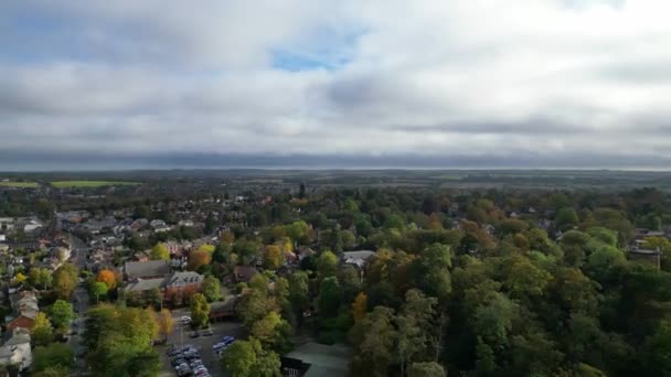 Aerial Time Lapse Recorage Residential District Homes Central Hitchin Town — Wideo stockowe