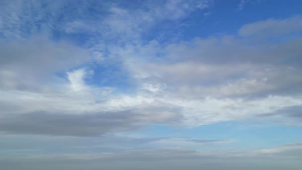 Imágenes Ángulo Alto Del Hermoso Cielo Las Nubes Sobre Inglaterra — Vídeos de Stock
