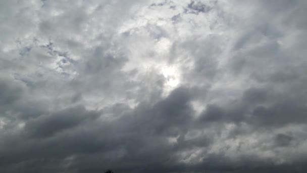 High Angle Widok Piękne Dramatyczne Niebo Szybko Poruszających Się Chmur — Wideo stockowe