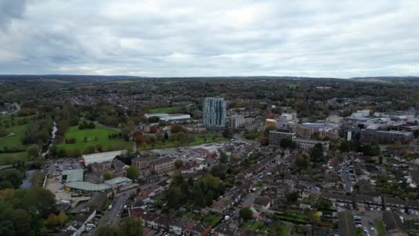 High Angle Footage Von Hemel Hempstead City England Die Aufnahmen — Stockvideo