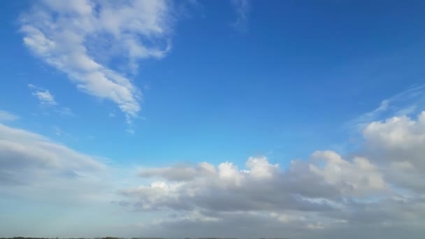Ngiltere Nin Luton Şehrinde Bulutların Renkleri Dramatik Gökyüzü — Stok video