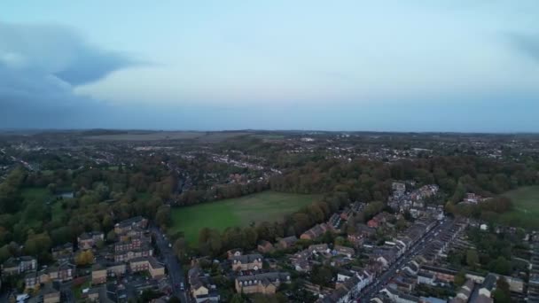 Vista Aérea Ciudad Central Luton Inglaterra Reino Unido Filmación Capturada — Vídeo de stock